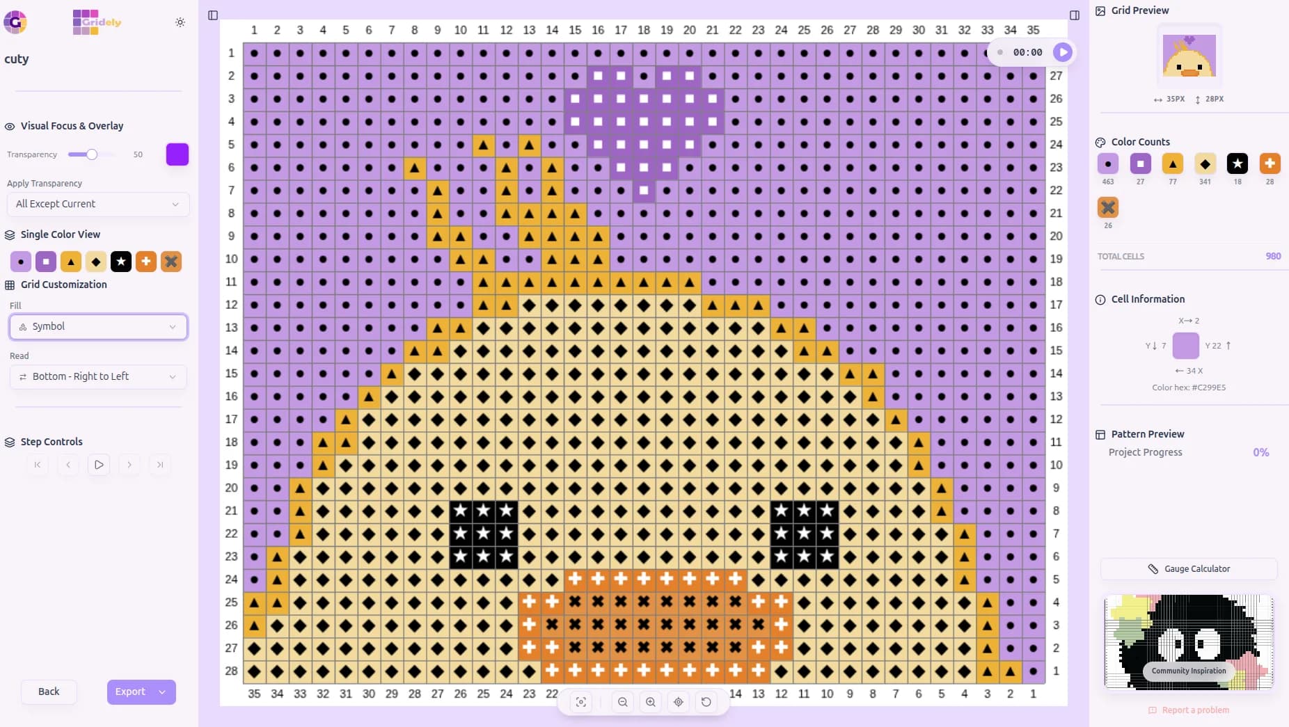 Un lecteur de motif interactif